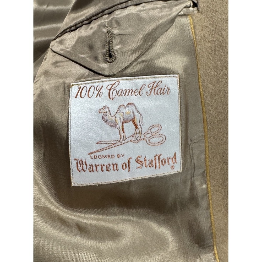 VTG Kuppenheimer Warren of Stafford Blazer Mens 42R Tan Camel Hair Sport Coat - Picture 6 of 13